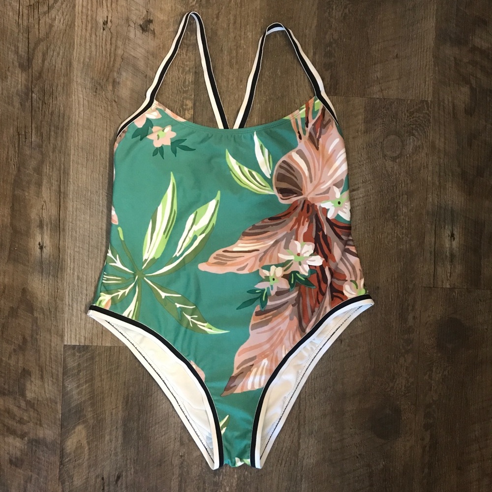 Tropical High Leg Swimsuit